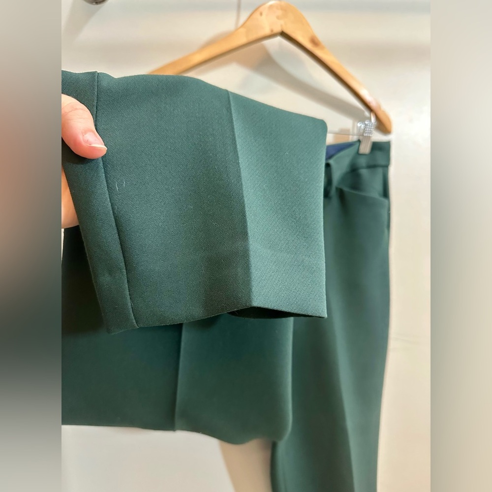 Talbots Dark Green Hampshire Ankle Curvy Dress Pants Size 12 - Picture 4 of 8